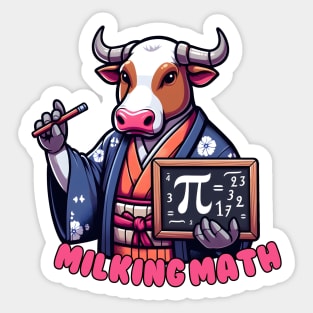 Pi day cow Sticker